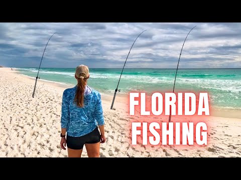 Видео: ДЕВУШКА ЛОВИТ РЫБАЛКУ С ПРИБОЙ во Флоридском Пэнхэндле!