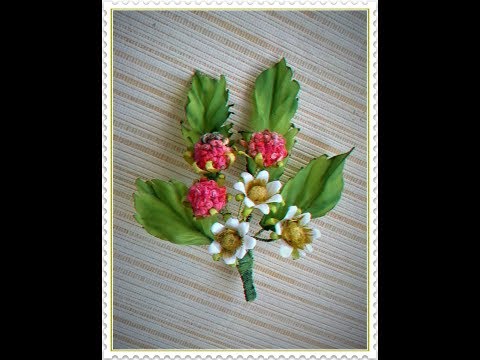 Видео: Малина.Атласные ленты 2. Raspberries. Satin ribbons.2