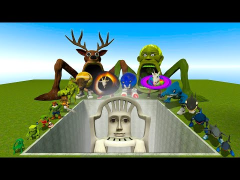 Видео: Мемы с ИИ Brainrot против классических боссов-кабинетов в гигантской яме – Gmod Chaos