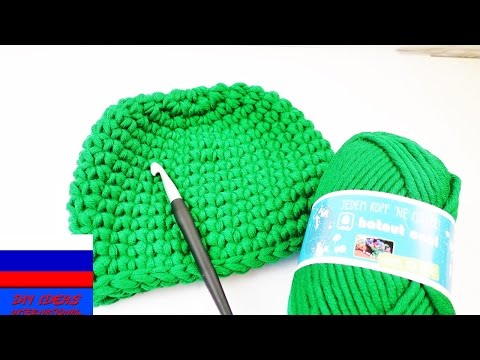 Видео: Зимняя шапочка на ребенка столбики без накида вязание крючком
