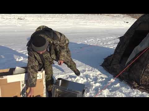 Видео: Походная печь для палатки Берег "Камин"