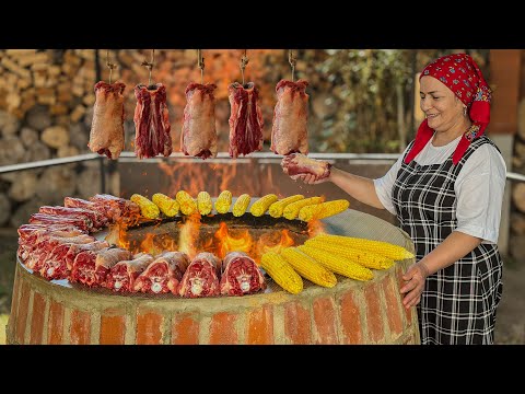 Видео: Жареные Бараньи Шейки В Тандырe – Секретный Традиционный Деревенский Рецепт Бабушки!