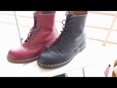 Видео: Dr.Martens Oxblood and Black Quilon Vintage boots comparison. / Сравнение ботинок Dr.Martens