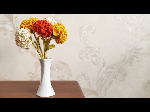 Видео: 🌺 Цветок Гвоздика крючком (Цветок Гвоздика крючком)