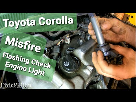 Видео: 09 Toyota Corolla Misfire Fix 1.8 Замена катушки и свечей зажигания