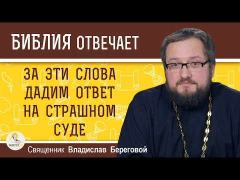 Видео: За эти слова дадим ответ на Страшном Суде. Священник Владислав Береговой