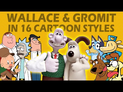 Видео: Уоллес и Громит в 16 СТИЛЯХ МУЛЬТФИЛЬМОВ