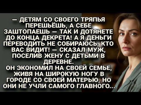 Видео: Муж поселил жену с детьми в деревне и экономил на них, но не учёл самого главного...