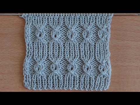 Видео: Ажурный узор спицами для жилета, кардигана, свитера, кофточки.