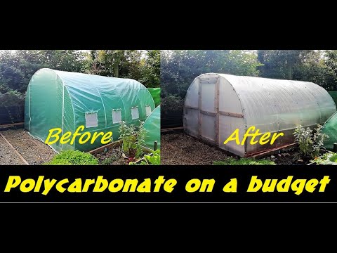Видео: Поликарбонатный политуннель по доступной цене. Зимняя защита бюджетного туннеля.