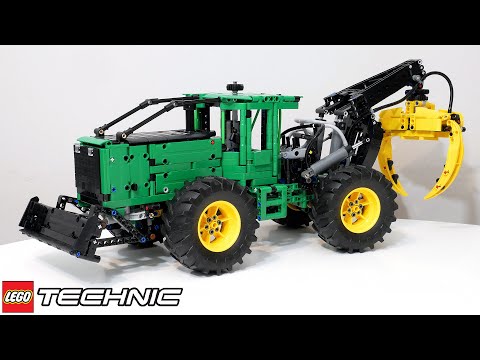 Видео: ЗЕЛЁНЫЙ КРАСАВЧИК: Подробный обзор набора ЛЕГО Техник 42157 John Deere 948L Skidder