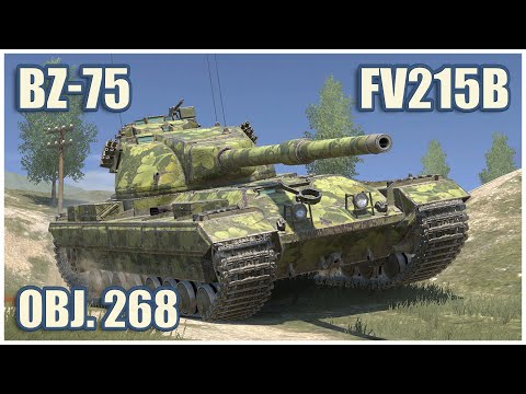Видео: FV215b, BZ-75 & Объект 268 • WoT Blitz Gameplay