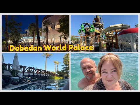 Видео: #4 Большой обзор территории отеля Dobedan World Palace 5* Kemer UAI. Шикарный пляж и прекрасное море