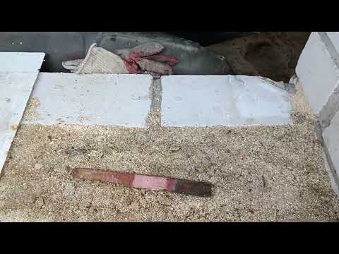Видео: Опилки с цементом как утеплитель! Что с ними столо через год.