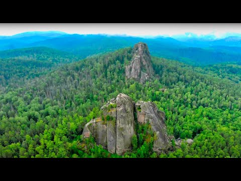 Видео: Красноярские СТОЛБЫ с высоты птичьего полета, видео 4К.