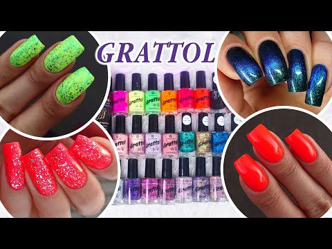Видео: НОВЫЙ БРЕНД Лаков ✪ GRATTOL ✪ Лучшие Неоны? Инди-Лаки за 400р?