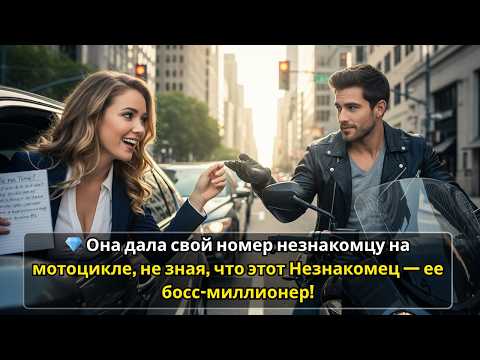 Видео: 💔 Она флиртовала с таинственным байкером — и вскоре узнала, что он её миллионер-босс!