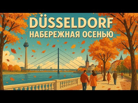 Видео: Набережная Дюссельдорфа осенью | небольшая прогулка 