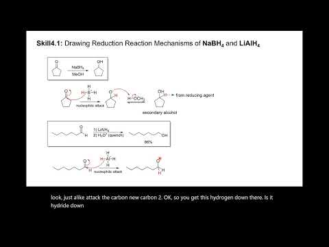 Видео: UCF CHM2210 - Глава 12.3 - Навык 3. Рисование механизма реакции NaBH4 и LiAlH4