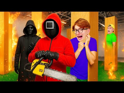 Видео: Мы прячемся в коробках от охранников из Squid Game!