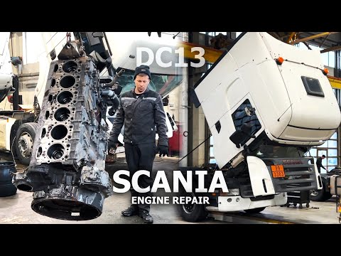 Видео: SCANIA DC13 PDE - 1.4 МЛН.КМ. РЕМОНТ ДВИГАТЕЛЯ. Субтитры