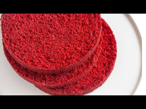 Видео: Бисквит для Торта Красный Бархат Рецепт // Red Velvet Sponge Cake Recipe