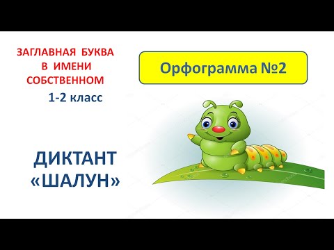 Видео: ДИКТАНТ  "ШАЛУН" по теме "Собственные имена"  1-2 класс