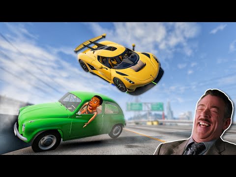 Видео: Koenigsegg Jesko Смешные моменты 🤣 - [BeamNG.Drive]
