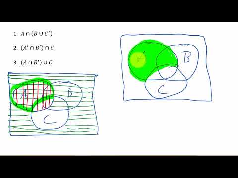 Видео: Диаграммы Венна. Затенение областей. Три множества.
