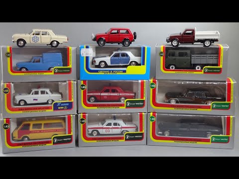 Видео: Масштабные модели советских автомобилей | Новодельный Агат: Москвич, ГАЗ-3102 «Волга», ЗиЛ, УАЗ, РАФ