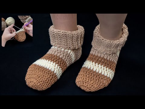 Видео: Самые простые носки/следки крючком!