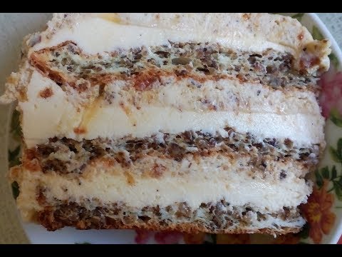 Видео: Торт "Египетский" или "Крем-брюле с орехами"