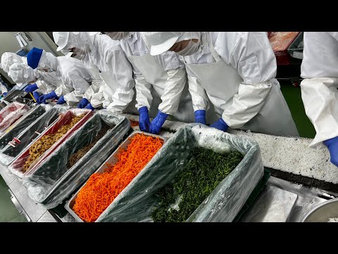 Видео: Удивительный процесс массового производства кимбап. Фабрика Kimbap в Корее