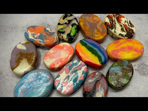 Видео: ASMR soap/ Dry soap cutting/ Резка сухого мыла залипушки 🩶🩷🩵🧡🤍💙🤎💚❤️💜💛🖤 