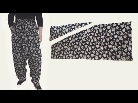 Видео: Очень простой крой и шитье шальвар с боковым карманом