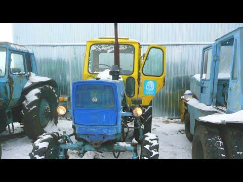 Видео: Первый запуск ЮМЗ-6 с пускача, после зимы. Бортировка колёс МАЗа.