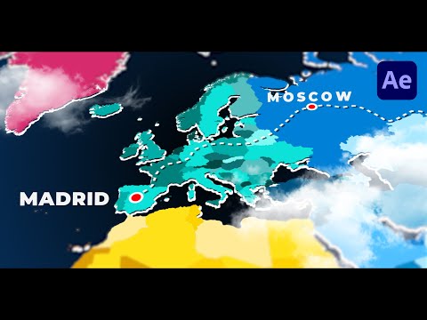 Видео: 3D Анимация Карты в After Effects / 3D map After Effects