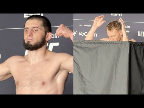 Видео: Махачев VS Маддалена - взвешивание перед боем UFC 322 / ПРИШЛОСЬ ПРИКРЫТЬСЯ!