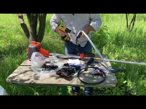 Видео: Распаковка и тестовый запуск бензокосы Husqvarna 128R