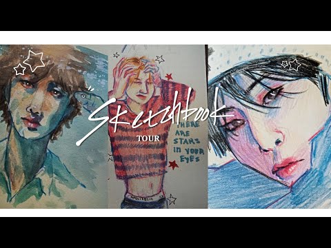 Видео: обзор скетчбука ааа | кпоп