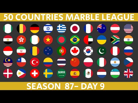 Видео: 50-страновая лига Marble Race, сезон 87, день 9/10, Marble Race в Альгоду