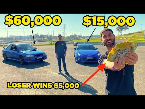 Видео: BRZ vs STI ! Тачка за 60k$ против тачки за 15k$ Проигравший получает 5k$ налом! [BMIRussian]