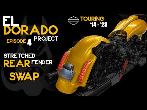 Видео: Замена растянутого заднего крыла Harley — Touring — El Dorado Project EP4