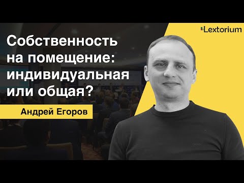 Видео: СОБСТВЕННОСТЬ НА ПОМЕЩЕНИЕ: ИНДИВИДУАЛЬНАЯ ИЛИ ОБЩАЯ? [Андрей Егоров - Лексториум]