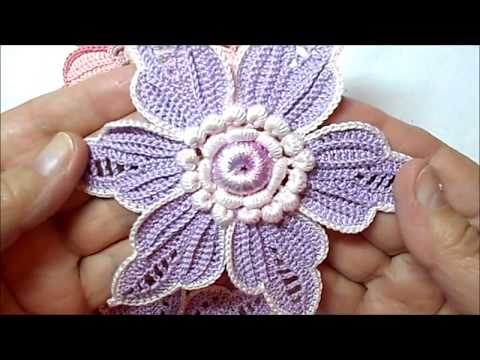 Видео: "Фантазийный цветок"вязание крючком,crochet,how to crochet,crochet tutorial