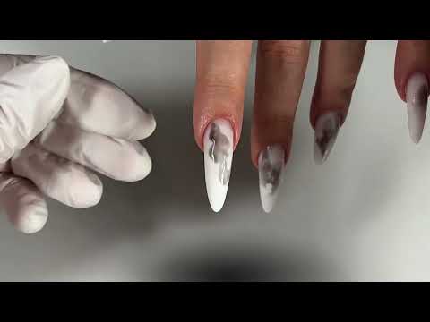 Видео: Коррекция гелем. Острый миндаль. Ручная роспись #nails #маникюр #дизайнногтей #ногти
