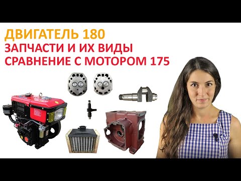 Видео: Дизельный двигатель на мотоблок 180. Различия моделей. Запчасти R180 R175