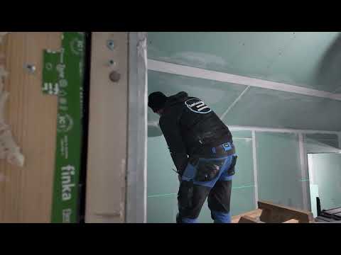 Видео: Стыки гипсокартона.Работа с базукой(тейпер)