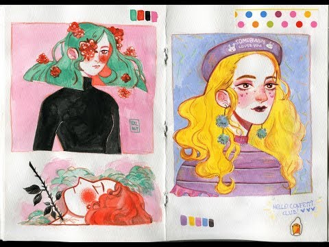 Видео: Акварельный скетчбук! | Sketchbook tour
