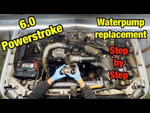 Видео: 6.0 Замена водяного насоса Powerstroke